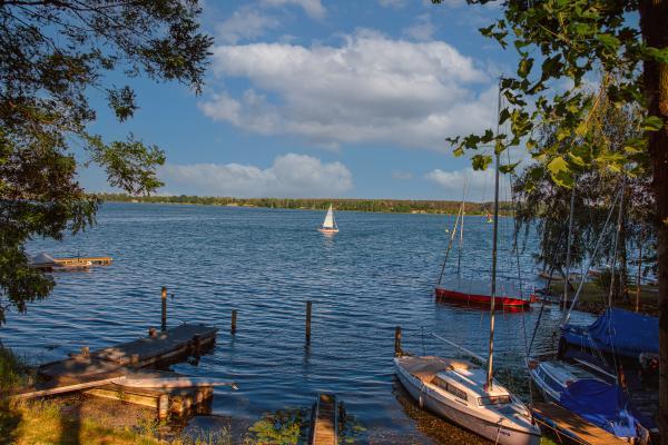 Boats on lake Bergwitz