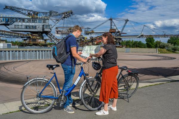 Cyclist in Ferropolis