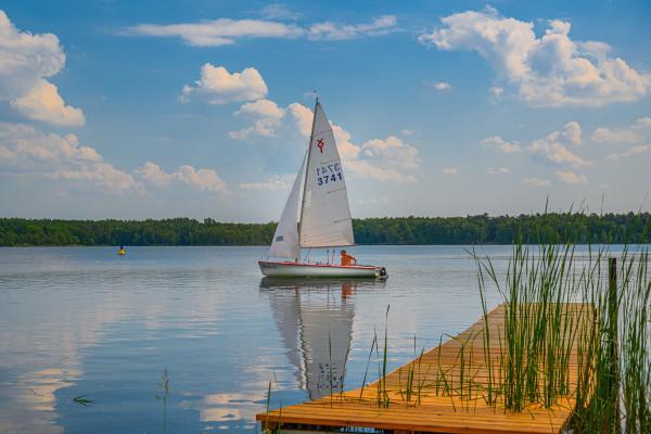 Sailboat on the lake Bergwitz