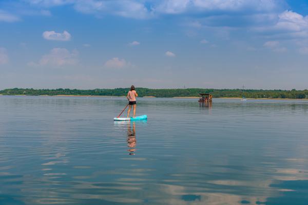 Water sports on the lake of Gröbern