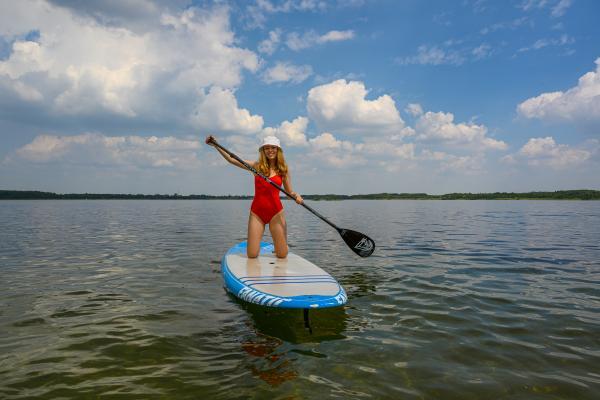 Water sports on the lake of Gröbern